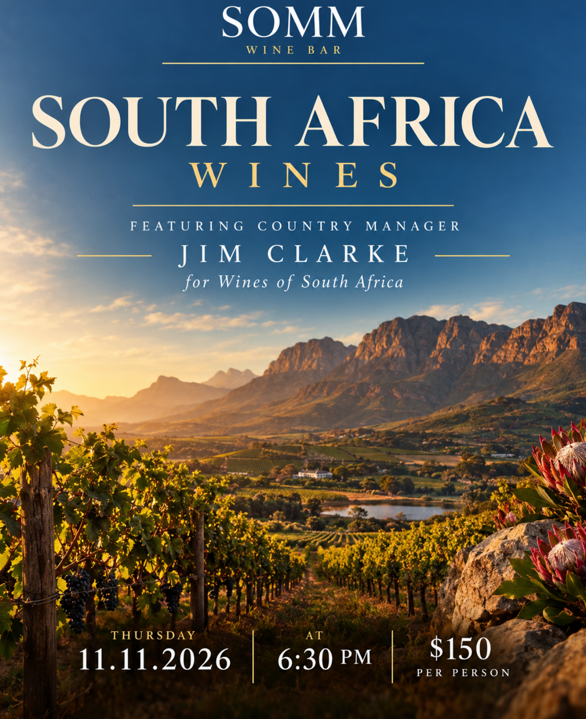 South Africa Wine Tasting & Dinner